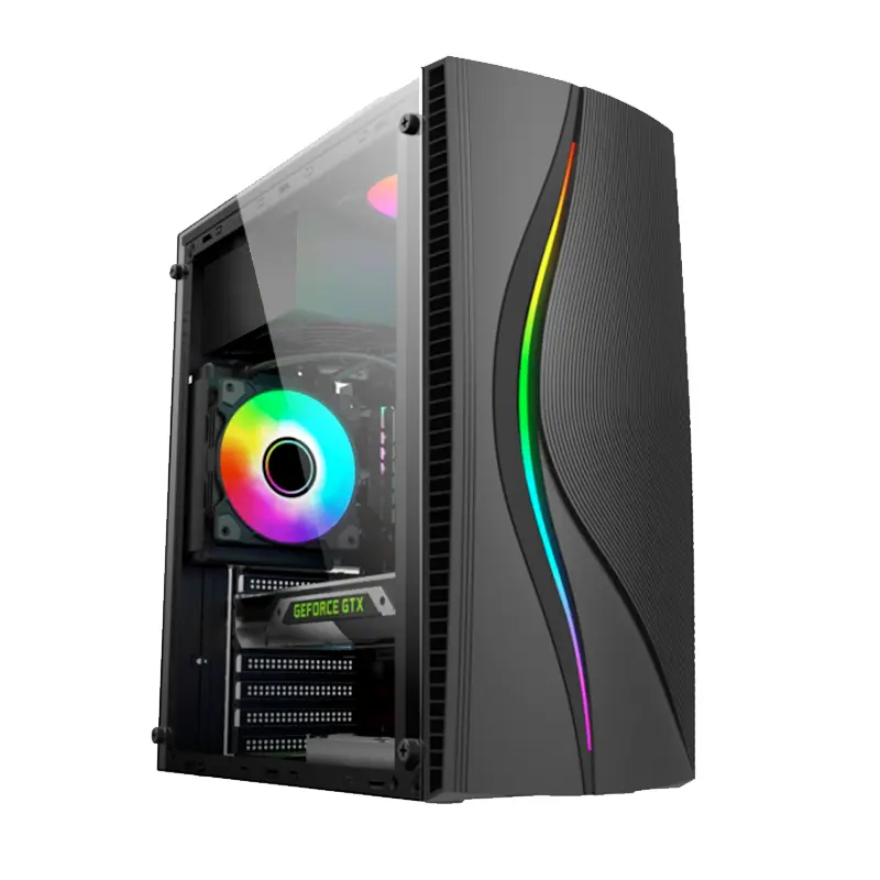 Dunao-L-W207Compact ATX Case - Supports 335mm GPU, Dual HDD/SSD Bays, Optimized Airflow-1-1