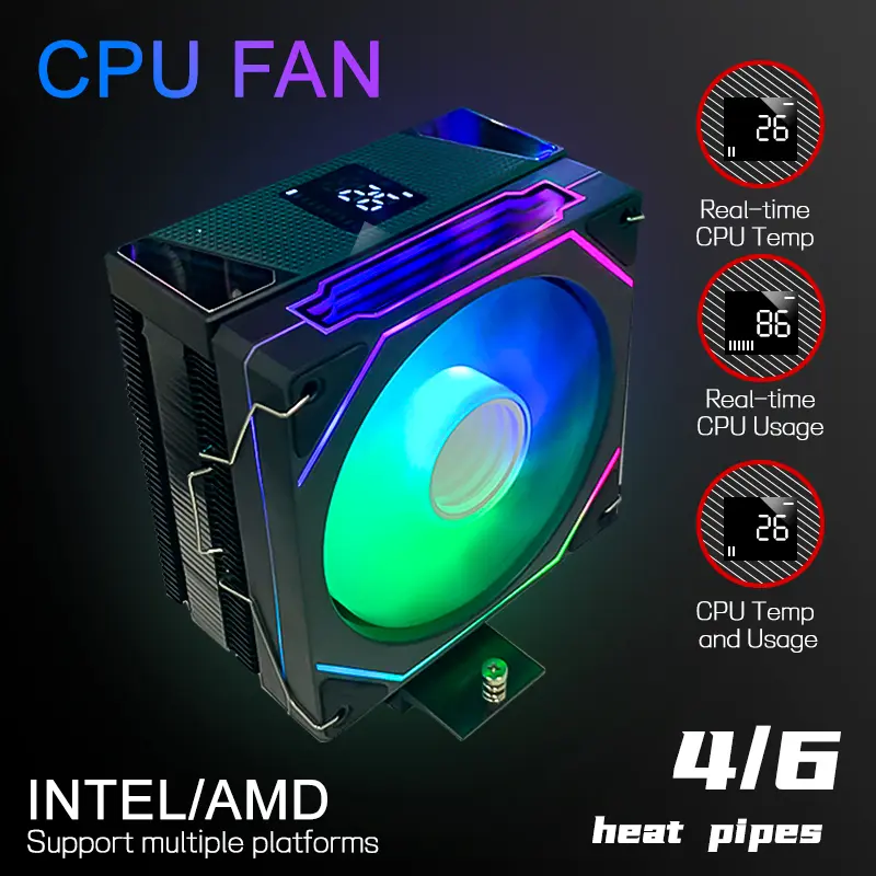 DUNAO CPU FAN digital display  ，Gaming PC cooling fan