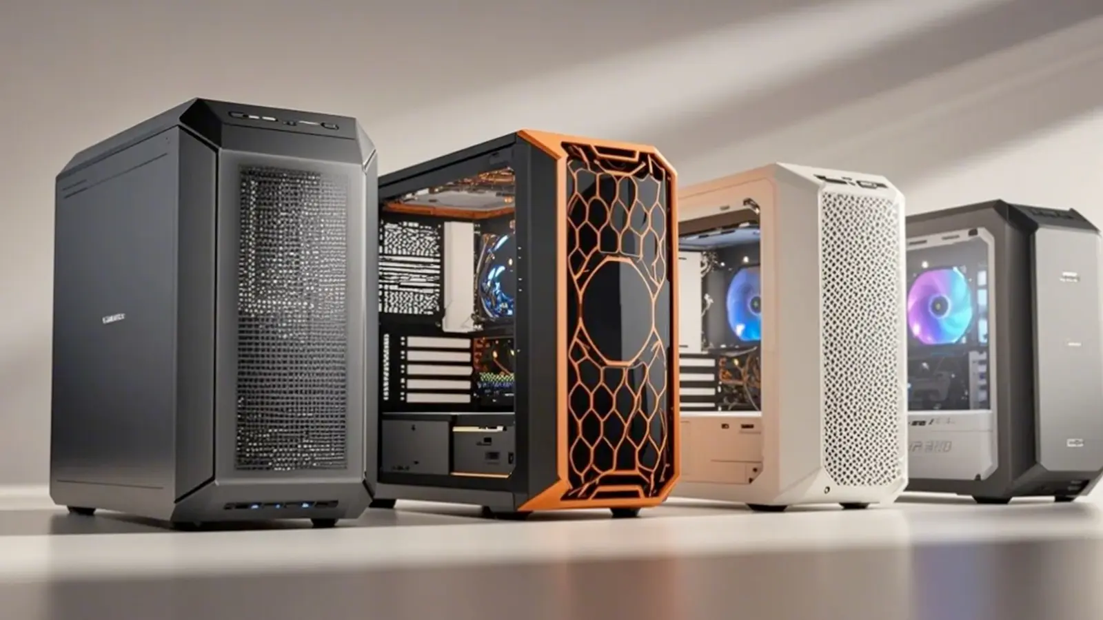"PC case production line in factory" 