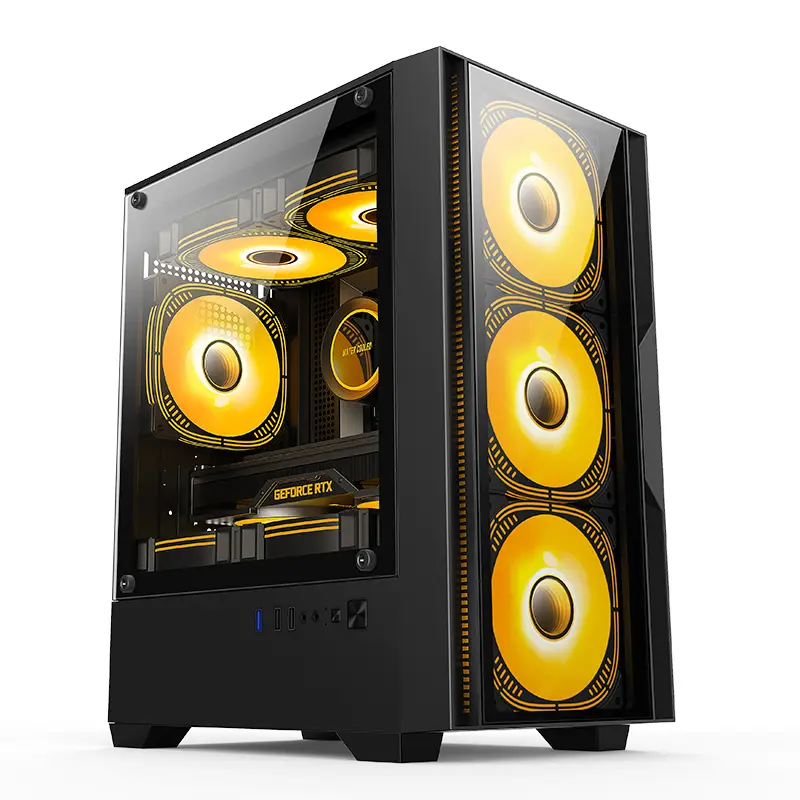 A9501B MicroATX/ITX  0.4 - millimeter - thick SPCC (Cold - Rolled Carbon Steel Sheet and Strip) material and tempered glass.