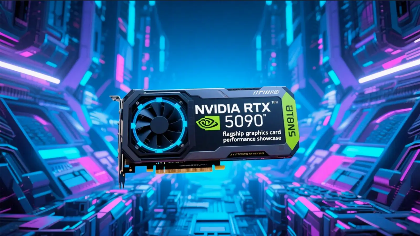 "NVIDIA RTX 5090 flagship graphics card performance showcase" 