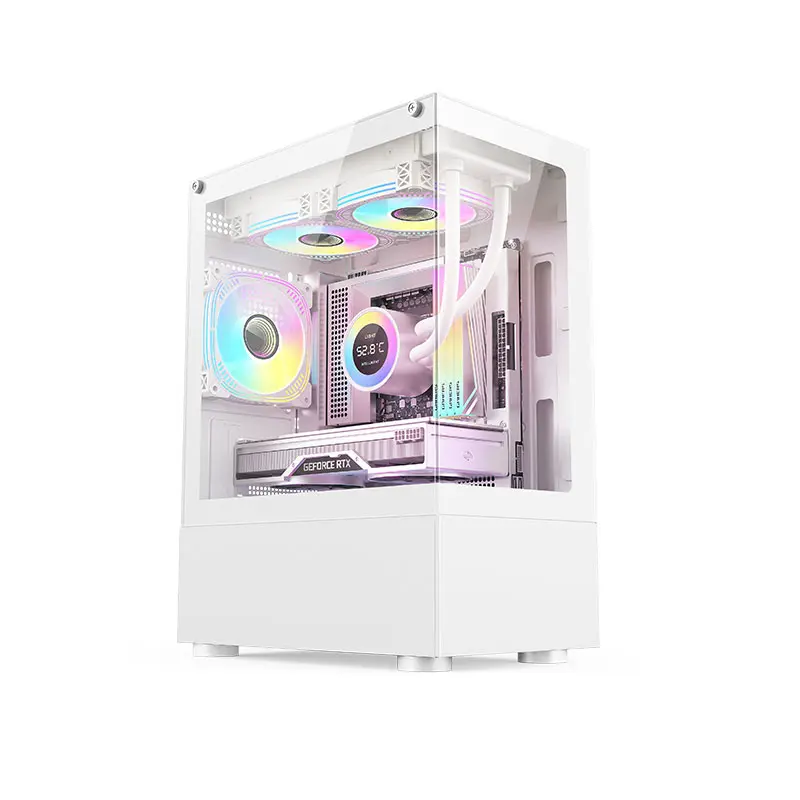 A33 Micro ATX/ITX Stylish Case with 5 Fans - Sea View Design
