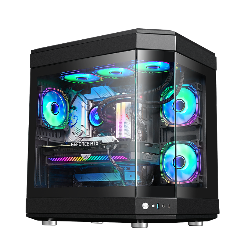 K21-Pulse   3-Sided Glass Paneled Panorama Side View Aquarium