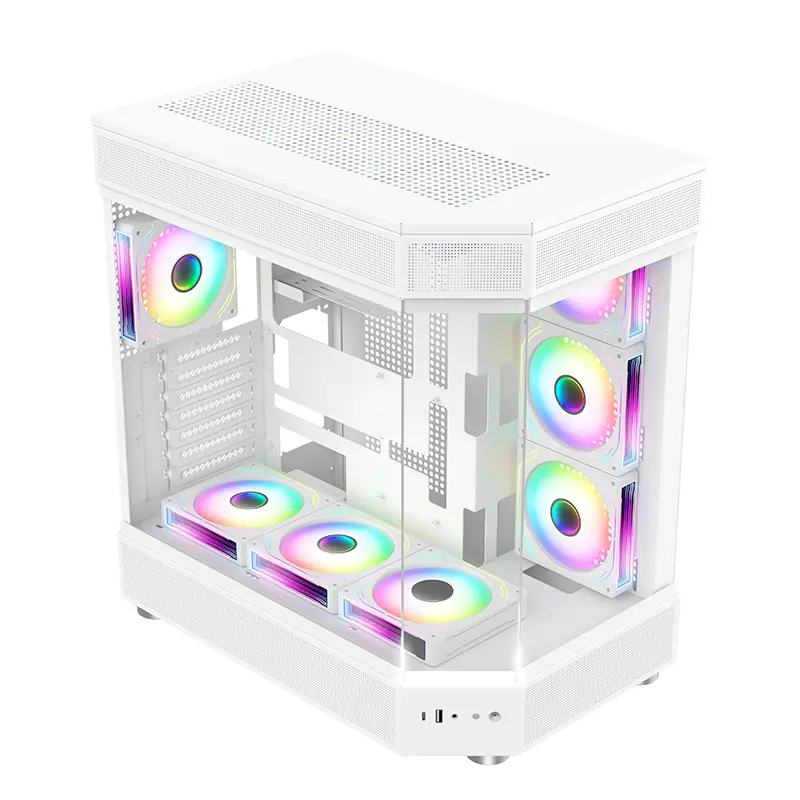 Dunao-L-4012 ATX Mid-Tower Case - Supports 360mm Liquid Cooling/400mm GPU, Multi-Function HDD Bays, High-Efficiency Cooling Design