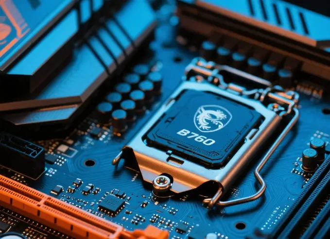 MSI MPG B760 Gaming motherboard close-up