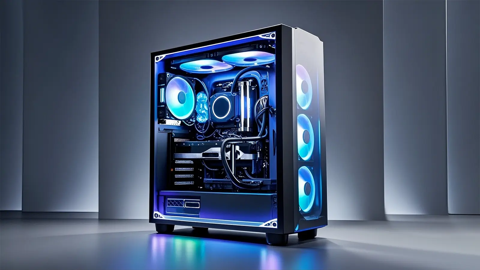 Water-cooling system components assembly  Precision CNC machining for PC case fabrication 