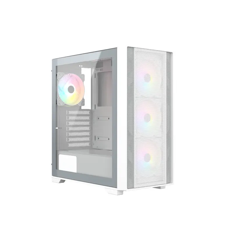 OEM Gaming PC Case Gray and White Color ATX Computer Case Gamer Desktop PC