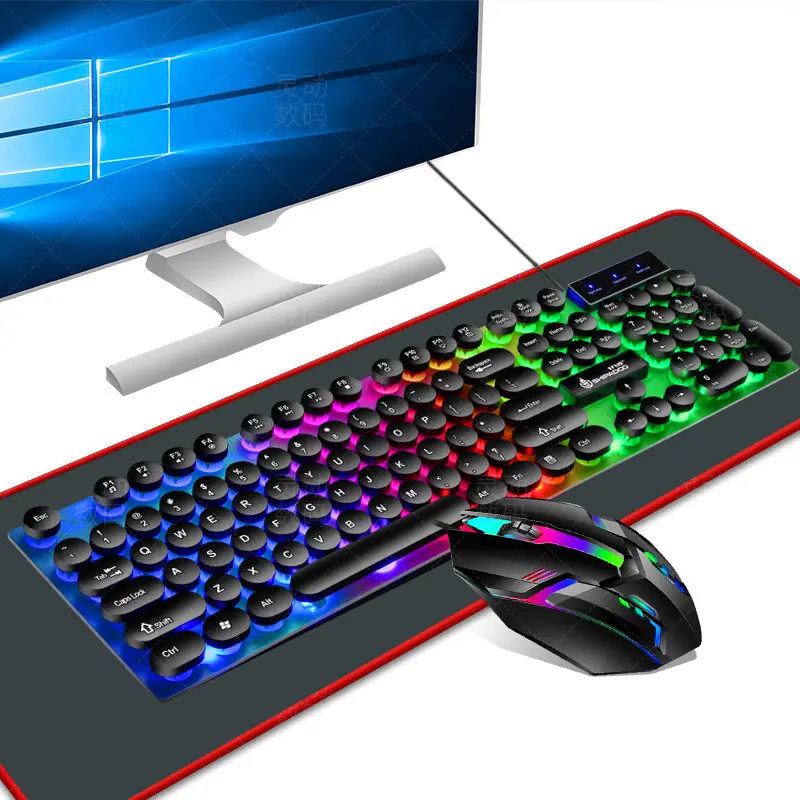 E - sports Peripheral Set: Colorful Keyboard, 6...