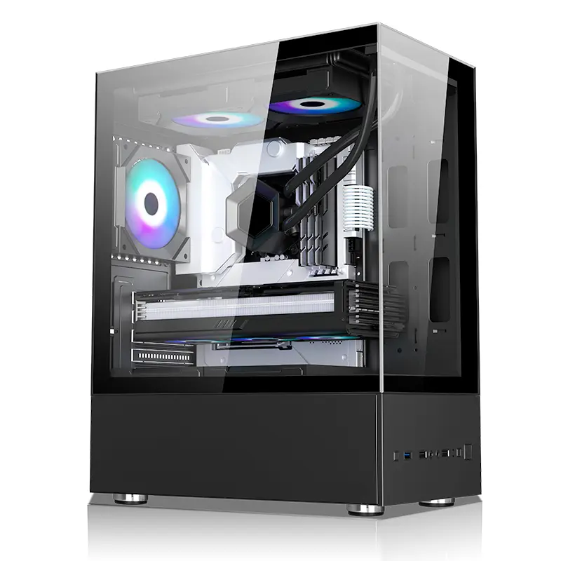 Dunao-L-W1113 ATX Mid-Tower Case - Supports 240mm Liquid Cooling/335mm GPU, Multiple Drive Bays